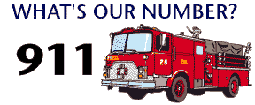 Illustration of a red fire truck
