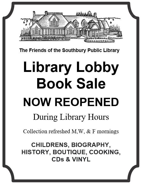 flyer for the library sale reopening