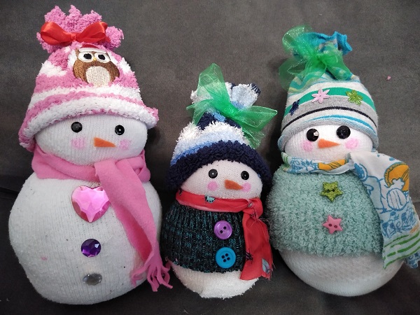 3 craft snowmen