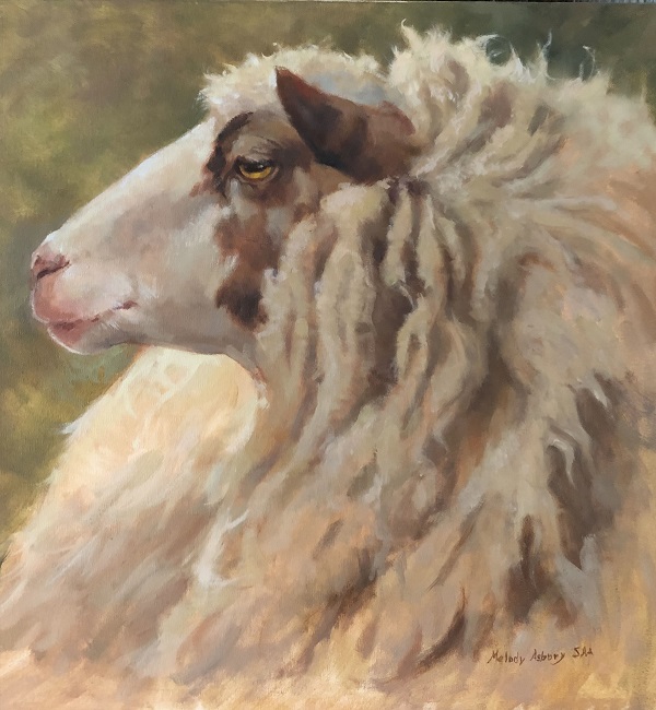 painting of sheep