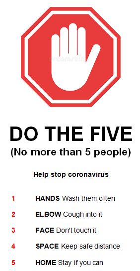 Coronavirus do the 5 graphic