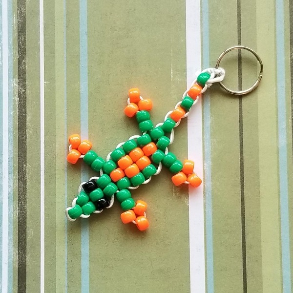 beaded lizard keychain