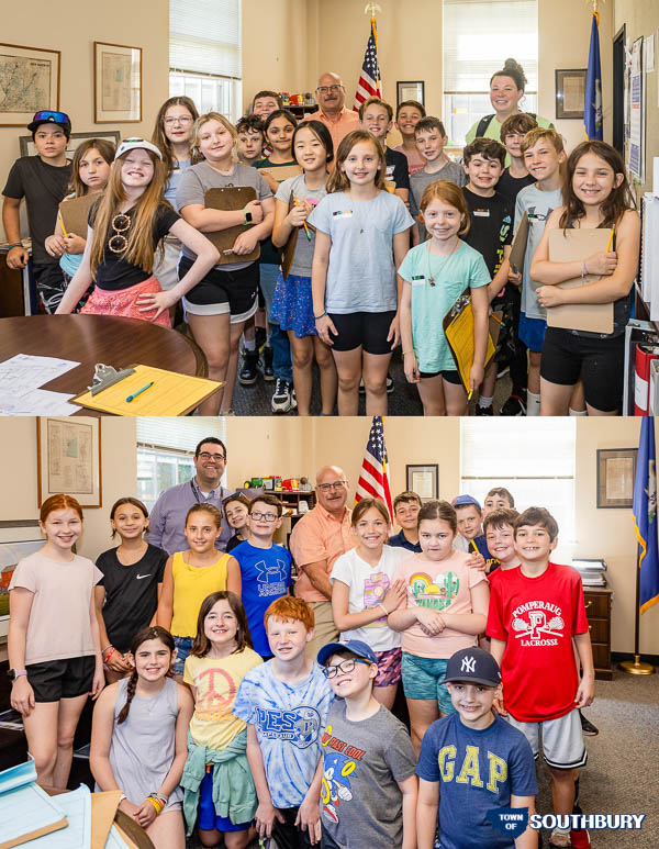 4th graders at first selectman's office
