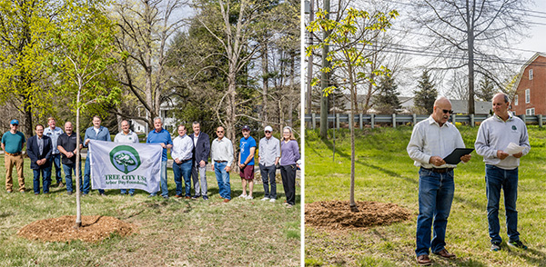 group celebrating arbor day
