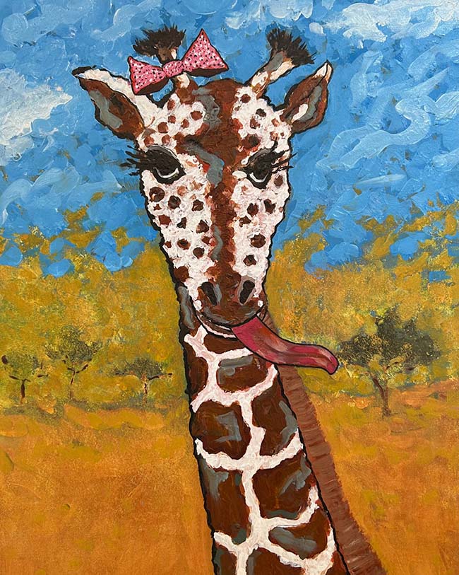 painting of a giraffe