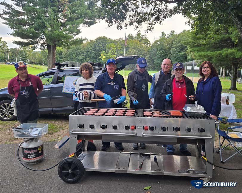 group photo at the grill