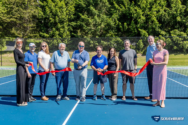ribbon cutting of the new tennis courts