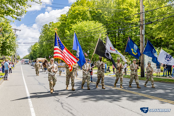 color guard at memorial day parade