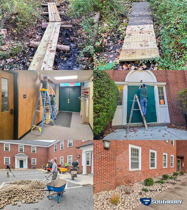 improvements around parks and town hall