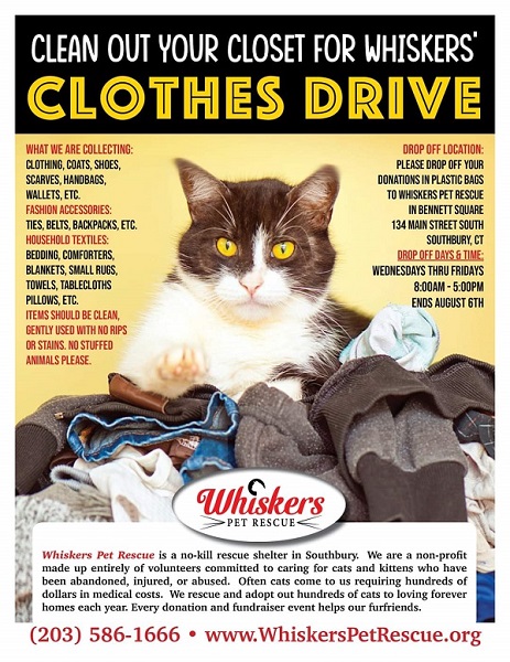 whiskers clothes drive flyer