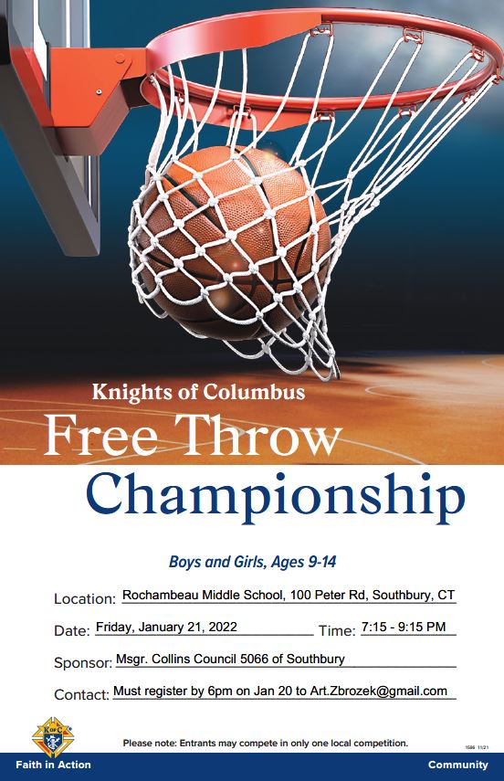  KoC free throw competition flyer