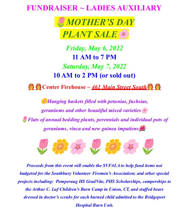 mother's day plant sale flyer