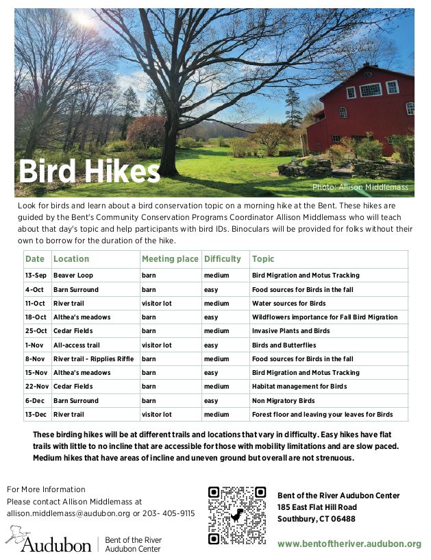 bird hikes schedule