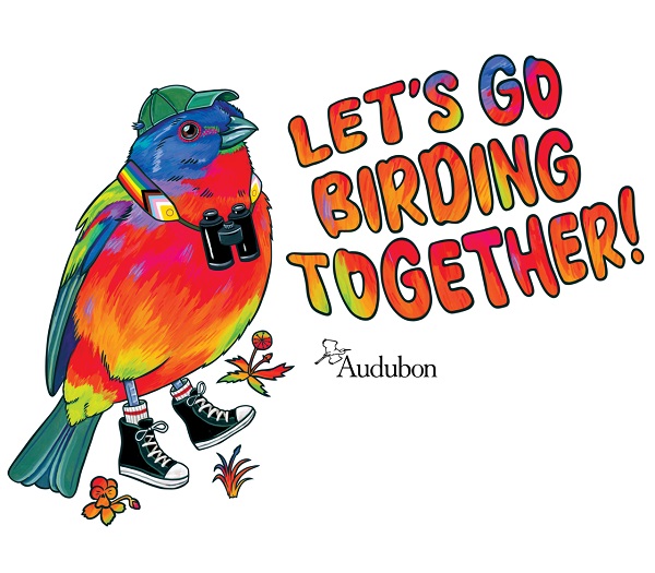 let's go birding together graphic