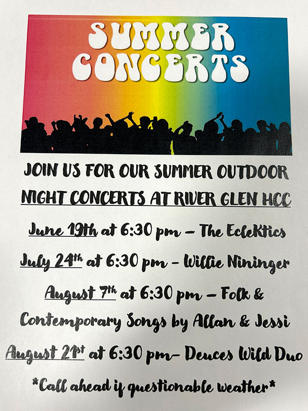 river glen concert series flyer