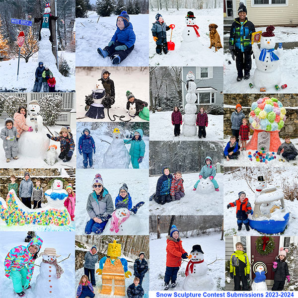 snow sculpture collage