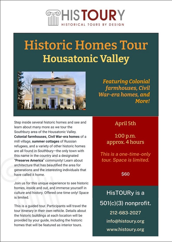 historic homes tour flyer