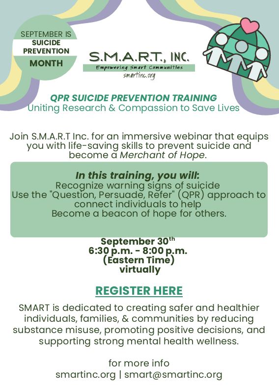 suicide prevention training flyer