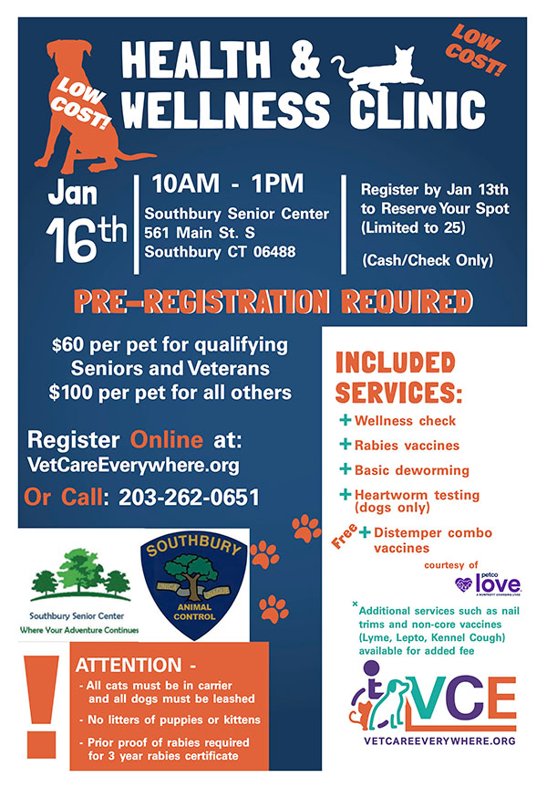 pet wellness clinic flyer