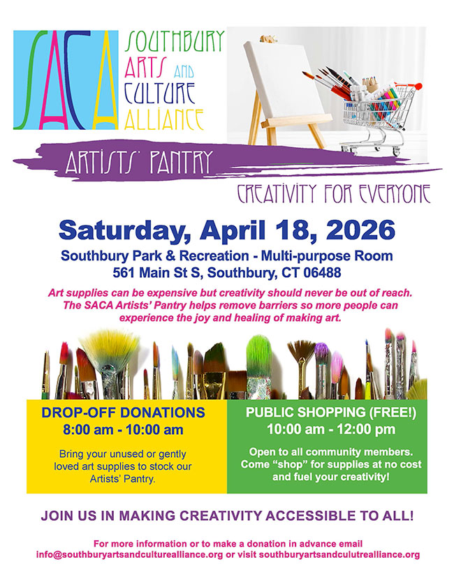 artists' free pantry event flyer