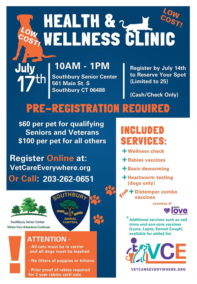 pet wellness clinic flyer