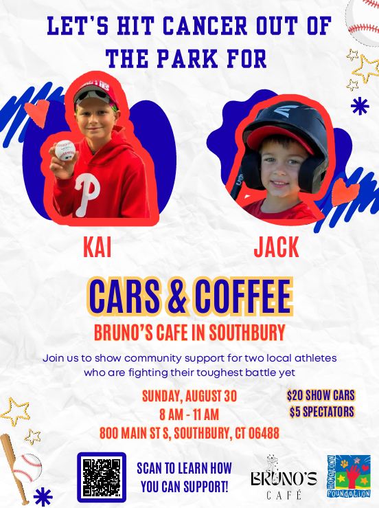 cars and coffee fundraiser flyer