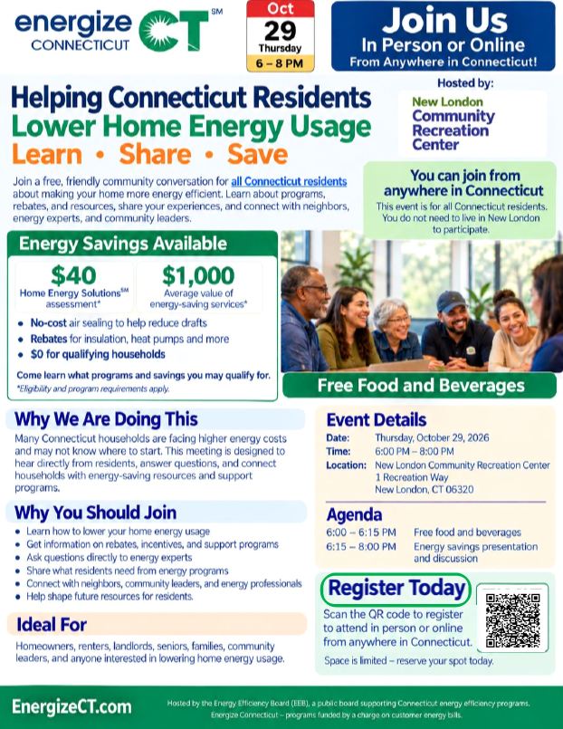 Connecticut Home Energy-Efficiency Session flyer