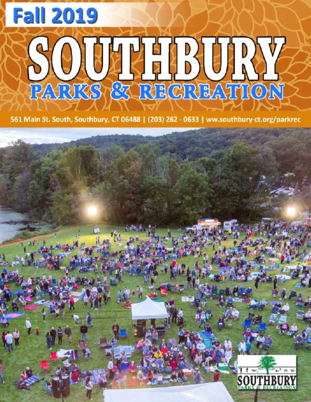 First page of Fall Activities guide with Southbury celebration image