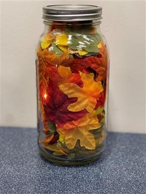 leaves in the jar