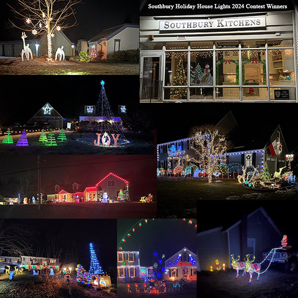 holiday house lights collage