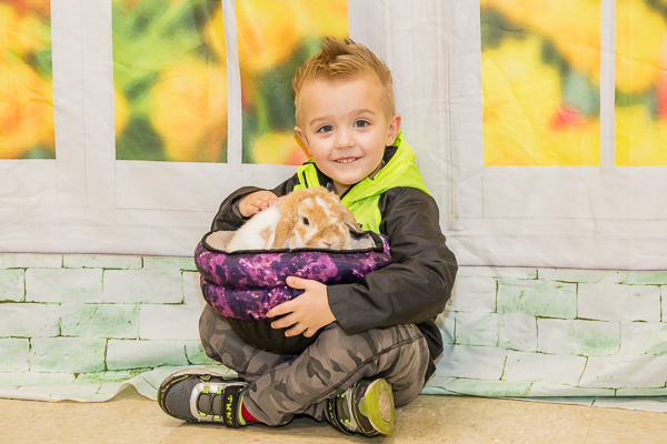 boy with a bunny