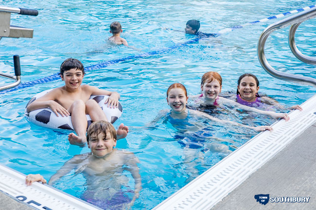 kids in a pool